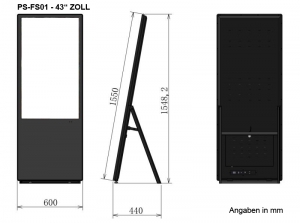 FS01 Digital Signage Kundenstopper