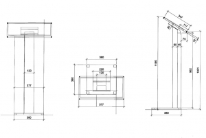 TP19 Digitales Touchdisplay Rednerpult